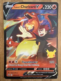 Lance's Charizard V - SWSH133 - Pokemon Oversized Jumbo Promo Ultra Rare Card LP - Image 3