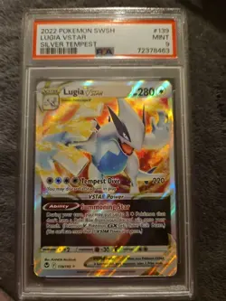 Pokémon TCG Lugia VSTAR Silver Tempest 139/195 Card PSA 9 - Image 1