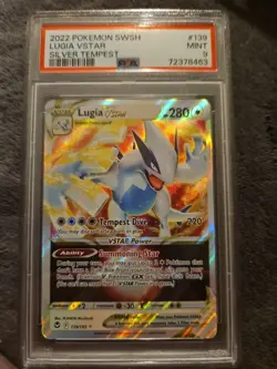 Pokémon TCG Lugia VSTAR Silver Tempest 139/195 Card PSA 9 - Image 3