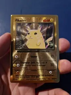 Pokemon Card - GOLD Pikachu 58/102 - 25th Celebrations UPC 2021 Base Set Metal - Image 1