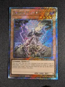Yugioh - Zombie Master RA03-EN185 1st Edition Platinum Secret Rare NM - Image 1