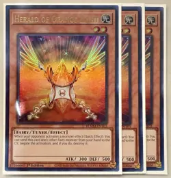 3x Herald of Orange Light 1st Edition Ultra Rare BLMM-EN103 Yu-Gi-Oh! - Image 1