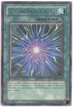 3 x Yu-Gi-Oh Card - CDIP-EN047 - DEGENERATE CIRCUIT (rare) - NM - Image 1