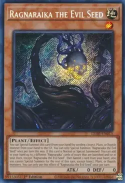 Lightly Played Ragnaraika the Evil Seed - LEDE-EN013 - Secret Rare - 1st Edition - Image 2