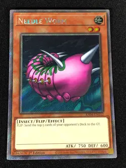 Yugioh Needle Worm RA04-EN112 1st Platinum Secret (NM) - Image 1