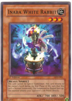 Inaba White Rabbit - LOD-065 - Common - 1st Edition NM YuGiOh!  Legacy of Darkne - Image 1