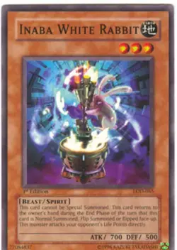Inaba White Rabbit - LOD-065 - Common - 1st Edition NM YuGiOh!  Legacy of Darkne - Image 2