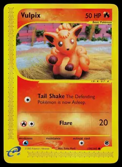 Pokemon Card - Vulpix Expedition 136/165 Common - Image 1