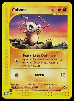 Pokemon Card - Cubone Aquapolis 72/147 Common - Image 1