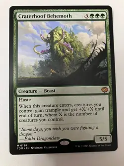 MTG Magic the Gathering Craterhoof Behemoth Tarkir Dragonstorm NM - Image 1