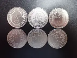 Pokemon Card Meiji Promo Battle Coin x6 Chansey Clefairy etc #5470 - Image 1