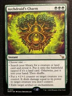 Magic MTG Archdruid's Charm MKM 0151 Regular Rare - NM condition - Image 1