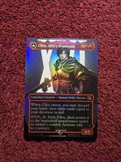 MTG Clive, Ifrit's Dominant 0385 (Borderless) Final Fantasy Foil  - Image 1