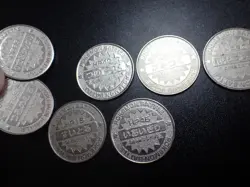 Pokemon Card Meiji Promo Battle Coin x7 Nidoking etc #5511 - Image 17