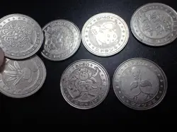 Pokemon Card Meiji Promo Battle Coin x7 Nidoking etc #5511 - Image 7