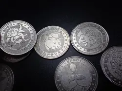 Pokemon Card Meiji Promo Battle Coin x7 Nidoking etc #5511 - Image 8