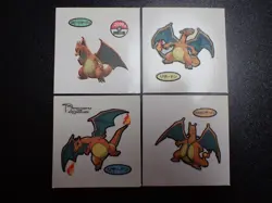 Pokemon Card Daiichi Bread Promo Sticker Charizard x4 SET #5521 - Image 1