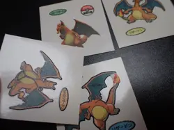 Pokemon Card Daiichi Bread Promo Sticker Charizard x4 SET #5521 - Image 10