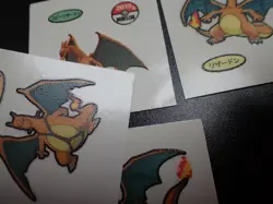 Pokemon Card Daiichi Bread Promo Sticker Charizard x4 SET #5521 - Image 8