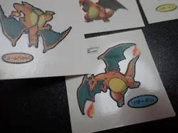 Pokemon Card Daiichi Bread Promo Sticker Charizard x4 SET #5521 - Image 9
