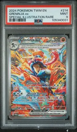 Greninja ex #214 - Pokemon Twilight Masquerade Special Illustration - PSA 9 - Image 1