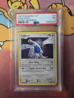 2007 Pokemon DIAMOND AND PEARL LUGIA Secret Wonders Holo PSA 7 NEAR MINT - Image 1
