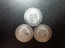 Pokemon Card Meiji Promo Battle Coin x3 Jolteon Flareon Vaporeon #5449 - Image 1