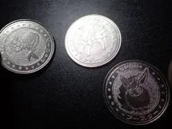 Pokemon Card Meiji Promo Battle Coin x3 Jolteon Flareon Vaporeon #5449 - Image 4