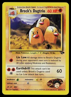 Pokemon Card - Brock's Dugtrio Gym Challenge 22/132 Rare - Image 1