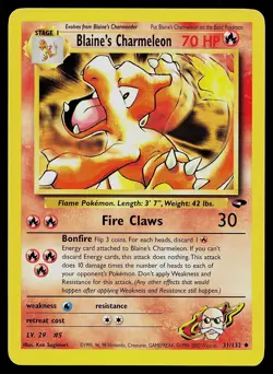 Pokemon Card - Blaine's Charmeleon Gym Challenge 31/132 Uncommon - Image 1