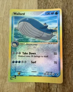 Wailord 14/109 Ruby and Sapphire Reverse Holo NM Pokemon Card - Image 1