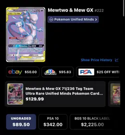Pokemon Mewtwo & Mew GX Tag Team Card - Perfection Ability - Image 3