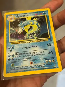 POKEMON TCG Gyarados 007/130 Base Set 2 Holo Card Vintage LP WOTC - Image 3