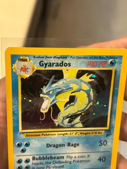 POKEMON TCG Gyarados 007/130 Base Set 2 Holo Card Vintage LP WOTC - Image 4