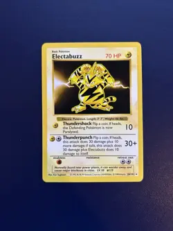 Electabuzz Base Set SHADOWLESS - 20/102 - Non-Holo - Pokemon TCG - LP+ - Image 1