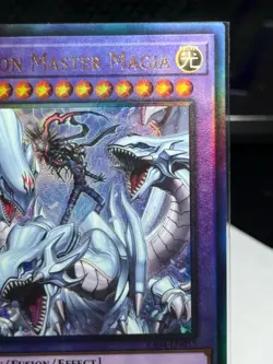 Yugioh Dragon Master Magia RA04-EN055 Prismatic Ultimate PUR 1st NM Blue-Eyes - Image 3