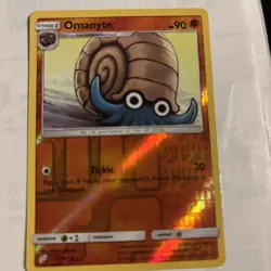 Pokemon TCG Omanyte Card It Has A Snail On It. ? It Says Tickle. - Image 2