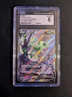 CGC 8 Nm-Mt Celebi V 245/264 Alt Art Fusion Strike 2021 English Pokemon Card - Image 4