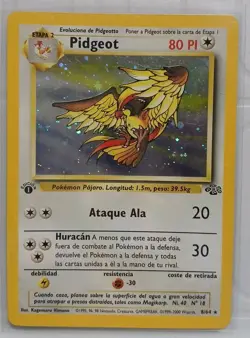 VHTF SPANISH Pokemon TCG Card English 1st edition Jungle Pidgeot 8/64 Holo LP - Image 1