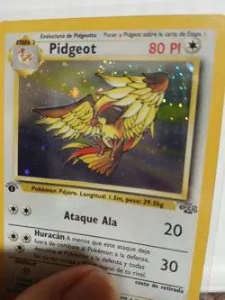 VHTF SPANISH Pokemon TCG Card English 1st edition Jungle Pidgeot 8/64 Holo LP - Image 4