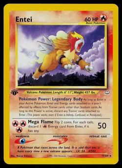Pokemon Card - Entei Neo Revelation 1st Edition 17/64 Rare - Image 1