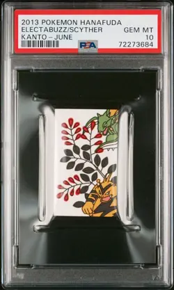 Pokemon Card Electabuzz & Scyther Kanto - June Hanafuda 2013 PSA 10 GEM MINT - Image 3