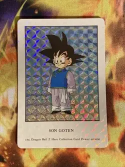 Dragon Ball Z DBZ Ccg Hero Collection Series 1 Prism Son Goten 156 NM Card Holo - Image 2