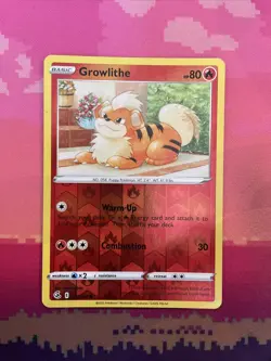 Pokemon Card Growlithe Fusion Strike Reverse Holo 032/264 Near Mint - Image 1