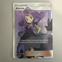 Acerola 142/147 Pokemon Burning Shadows Sun Moon Full Art Ultra Rare TCG Card LP - Image 7
