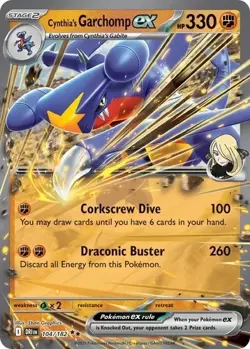 Cynthia's Garchomp ex 104/182 - Destined Rivals - Pokemon Trading Card Game - Image 1
