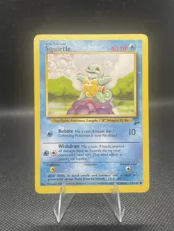 Near Mint Squirtle 93/130 2000 Base Set 2 Vintage Pokemon Card Common - Image 1