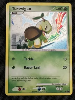 Turtwig 17/17 Pop Series 6 Holo Pokémon Card MP - Image 1