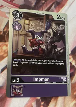 Impmon P-071 Limited Card Digimon TCG NM - Image 2