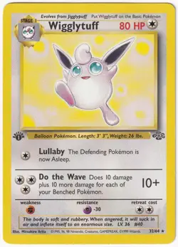 Wigglytuff 1st Edition Jungle 32/64 1999 Pokemon TCG Card LP - Image 1